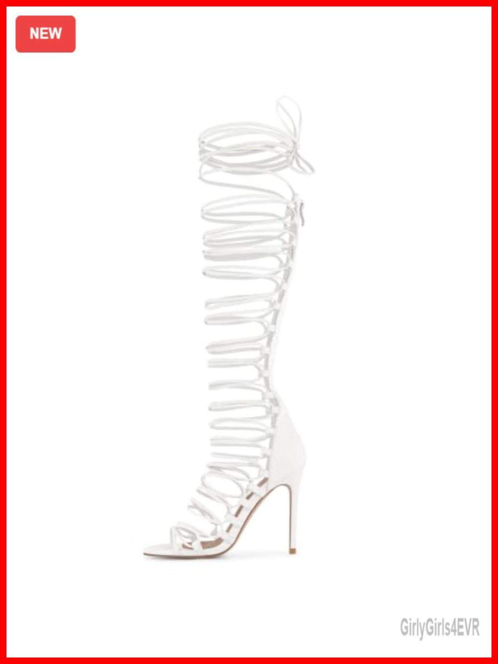 MissHeel Women's Lace Up Stiletto Heeled Sandals Strappy Gladiator